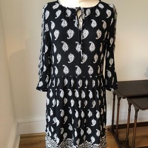 Long Sleeve Paisley Dress